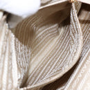 PRADA Hand Bag Nylon Beige Gold Auth 141616-22