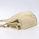 PRADA Hand Bag Nylon Beige Gold Auth 141616-4