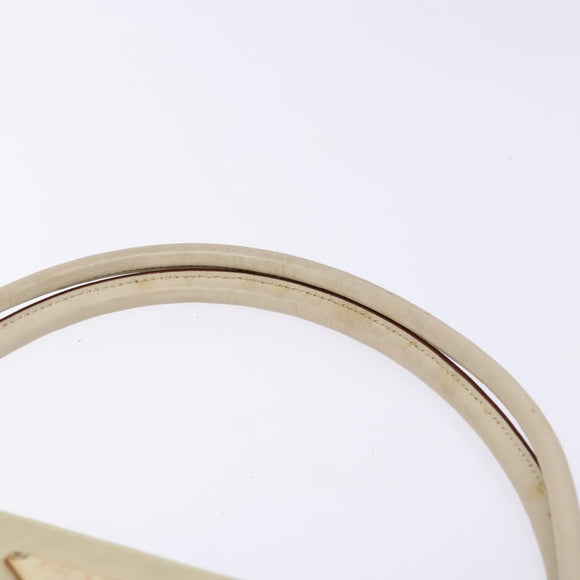 PRADA Hand Bag Nylon Beige Gold Auth 141616