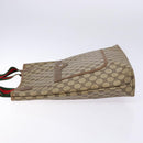 GUCCI GG Supreme Web Sherry Line Tote Bag PVC Beige Red 39 02 003 Auth 141617-4