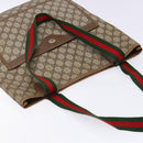 GUCCI GG Supreme Web Sherry Line Tote Bag PVC Beige Red 39 02 003 Auth 141617-6