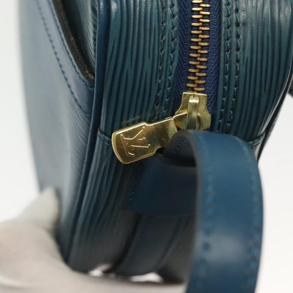 LOUIS VUITTON Epi June Feuille Shoulder Bag Blue M52155 LV Auth 141626