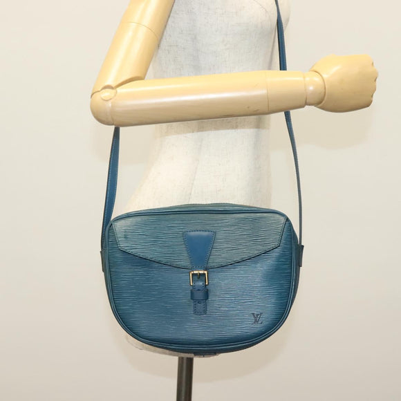 LOUIS VUITTON Epi June Feuille Shoulder Bag Blue M52155 LV Auth 141626