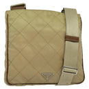PRADA Shoulder Bag Nylon Beige Auth 141628-1
