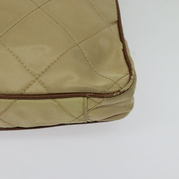 PRADA Shoulder Bag Nylon Beige Auth 141628