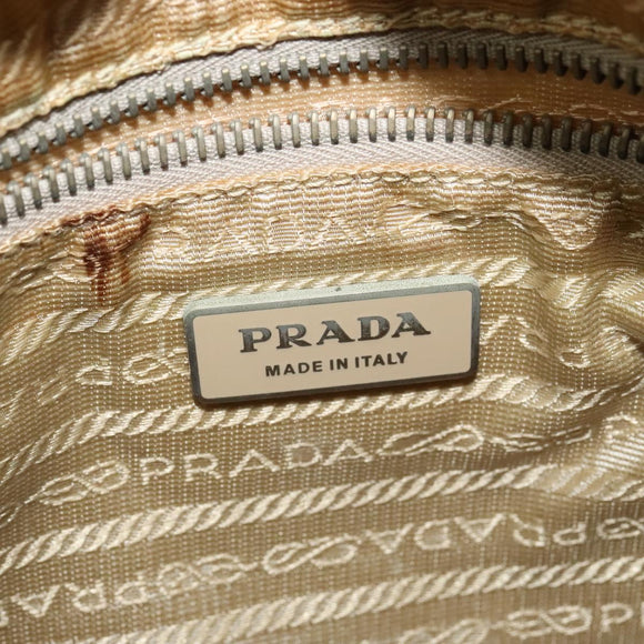 PRADA Shoulder Bag Nylon Beige Auth 141628