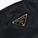 PRADA Hand Bag Nylon Navy Gold Auth 141629-17