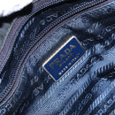 PRADA Hand Bag Nylon Navy Gold Auth 141629-10