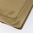 PRADA Shoulder Bag Nylon Beige Silver Auth 141630-13