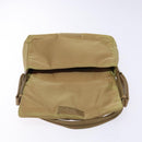 PRADA Shoulder Bag Nylon Beige Silver Auth 141630-17