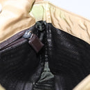 PRADA Shoulder Bag Nylon Beige Silver Auth 141630-20