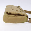 PRADA Shoulder Bag Nylon Beige Silver Auth 141630-4