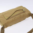 PRADA Shoulder Bag Nylon Beige Silver Auth 141630-6