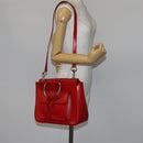 GUCCI Hand Bag Leather 2way Red 000 2058 0307 5 Auth 141632-23