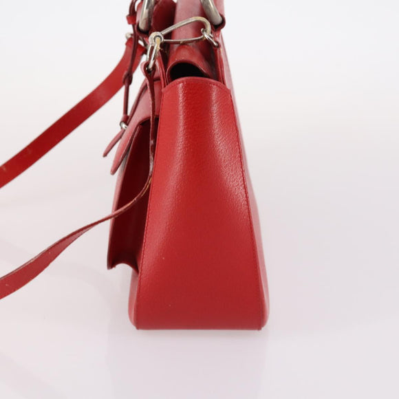 GUCCI Hand Bag Leather 2way Red 000 2058 0307 5 Auth 141632