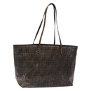 FENDI Zucca Canvas Tote Bag Black Brown Auth 141633-1