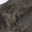 FENDI Zucca Canvas Tote Bag Black Brown Auth 141633-9