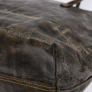 FENDI Zucca Canvas Tote Bag Black Brown Auth 141633-15