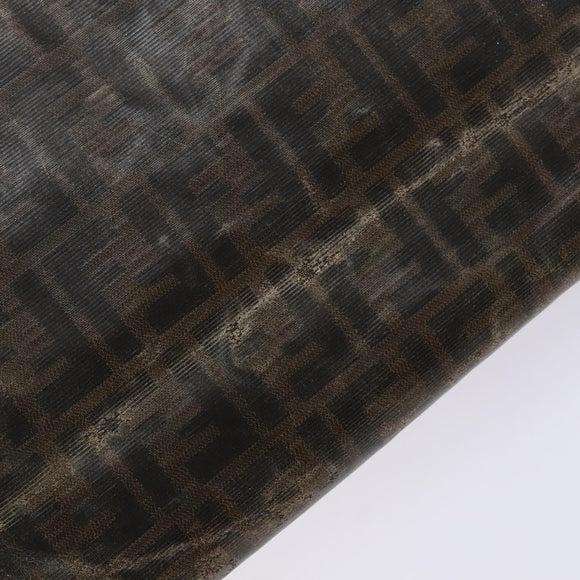 FENDI Zucca Canvas Tote Bag Black Brown Auth 141633