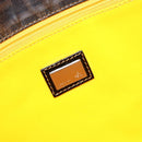 FENDI Zucca Canvas Tote Bag Black Brown Auth 141633-17