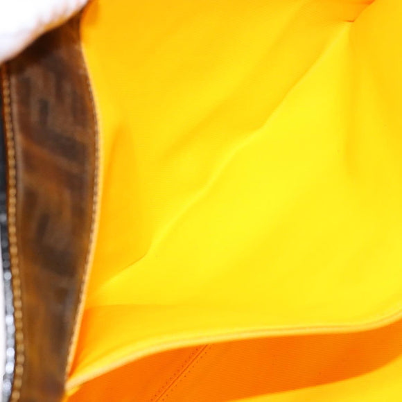 FENDI Zucca Canvas Tote Bag Black Brown Auth 141633