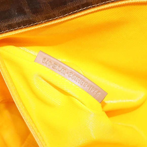 FENDI Zucca Canvas Tote Bag Black Brown Auth 141633