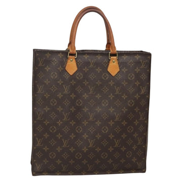 LOUIS VUITTON Monogram Sac Plat Hand Bag M51140 LV Auth 141640