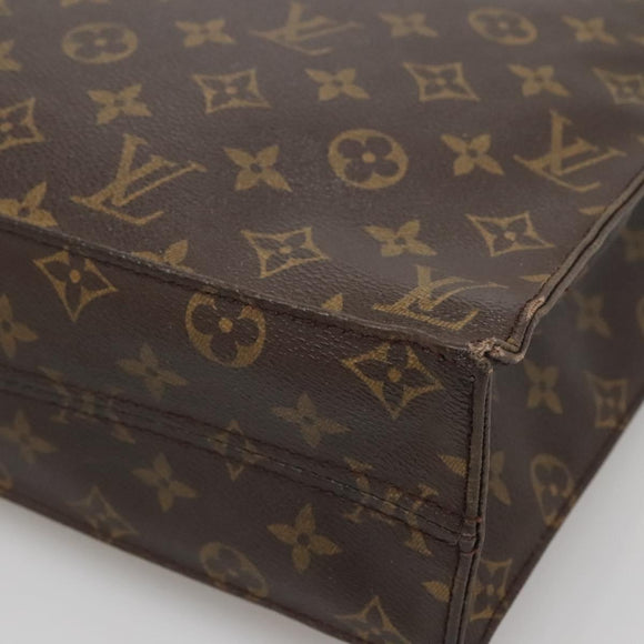 LOUIS VUITTON Monogram Sac Plat Hand Bag M51140 LV Auth 141640