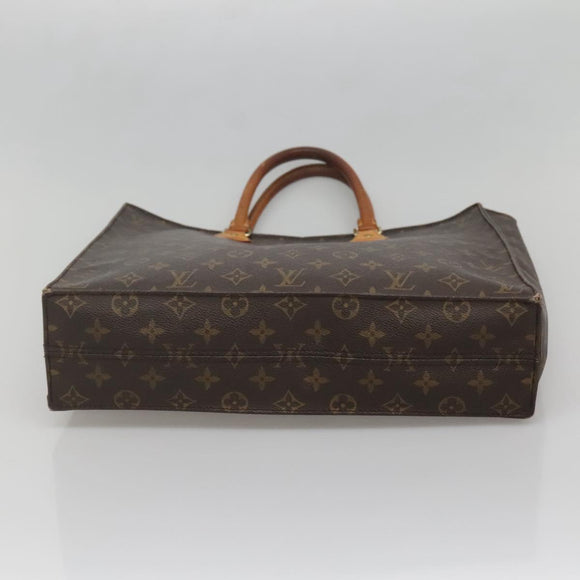 LOUIS VUITTON Monogram Sac Plat Hand Bag M51140 LV Auth 141640