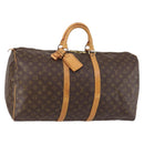 LOUIS VUITTON Monogram Keepall 55 Boston Bag M41424 LV Auth 141641-1
