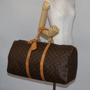 LOUIS VUITTON Monogram Keepall 55 Boston Bag M41424 LV Auth 141641-22
