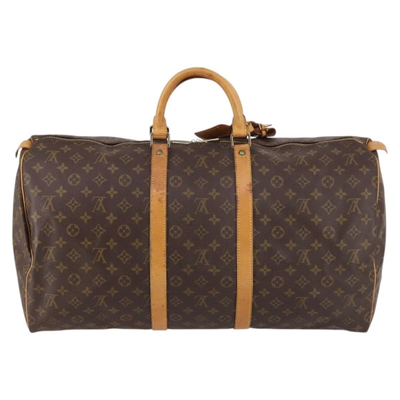 LOUIS VUITTON Monogram Keepall 55 Boston Bag M41424 LV Auth 141641