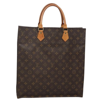 LOUIS VUITTON Monogram Sac Plat Hand Bag M51140 LV Auth 141645