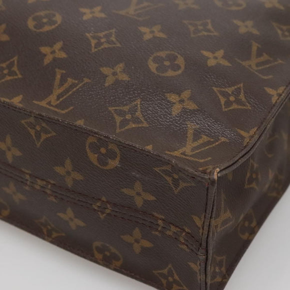 LOUIS VUITTON Monogram Sac Plat Hand Bag M51140 LV Auth 141645