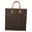 LOUIS VUITTON Monogram Sac Plat Hand Bag M51140 LV Auth 141645-2