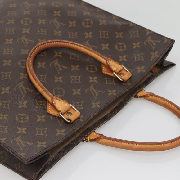 LOUIS VUITTON Monogram Sac Plat Hand Bag M51140 LV Auth 141645