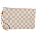 LOUIS VUITTON Damier Azur Neverfull MM Pouch LV Auth 141647-1