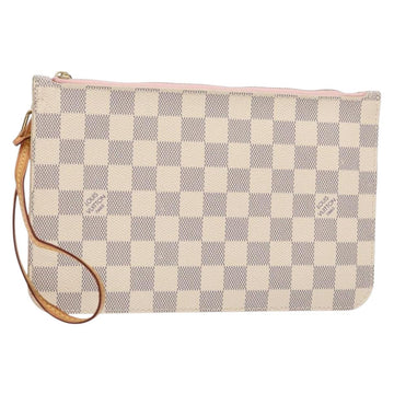 LOUIS VUITTON Damier Azur Neverfull MM Pouch LV Auth 141647