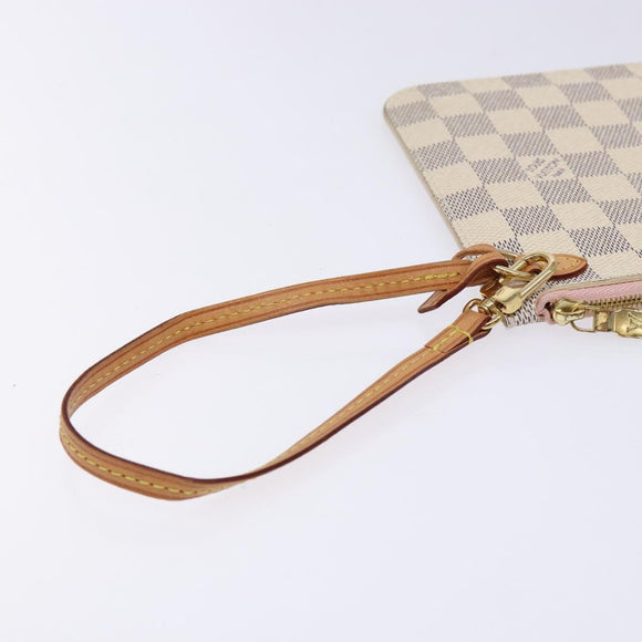 LOUIS VUITTON Damier Azur Neverfull MM Pouch LV Auth 141647