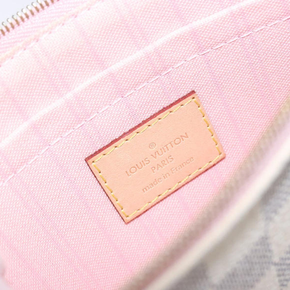 LOUIS VUITTON Damier Azur Neverfull MM Pouch LV Auth 141647