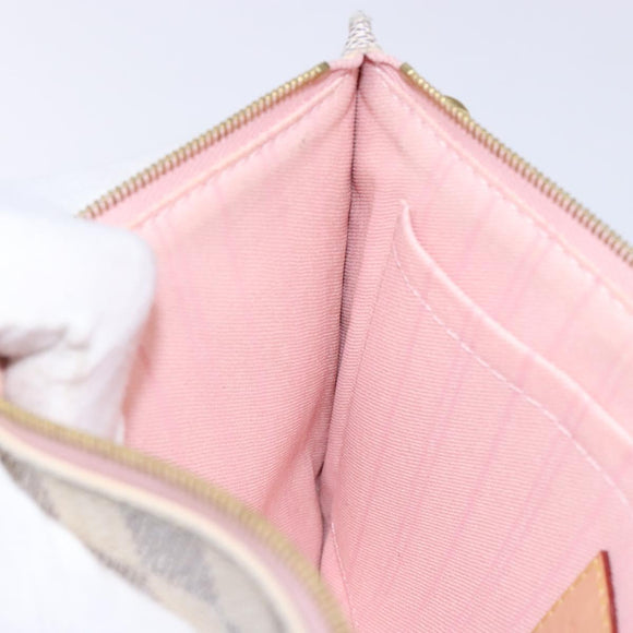 LOUIS VUITTON Damier Azur Neverfull MM Pouch LV Auth 141647