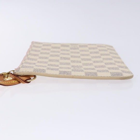 LOUIS VUITTON Damier Azur Neverfull MM Pouch LV Auth 141647