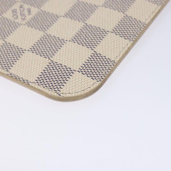 LOUIS VUITTON Damier Azur Neverfull MM Pouch LV Auth 141647