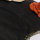 CHANEL Camelia Tote Bag Canvas Black Silver CC Auth 141651-9