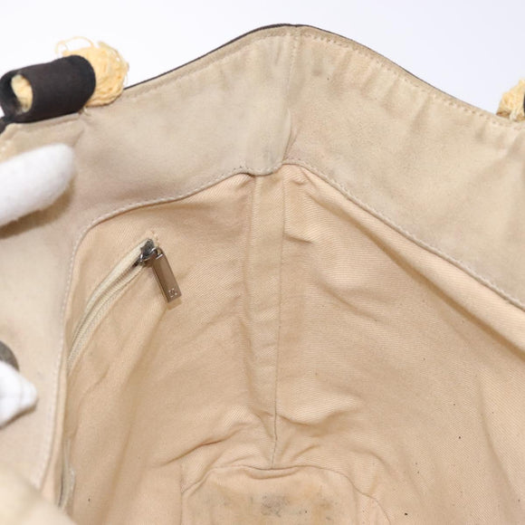 CHANEL Camelia Tote Bag Canvas Black Silver CC Auth 141651