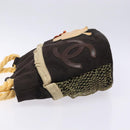 CHANEL Camelia Tote Bag Canvas Black Silver CC Auth 141651-4