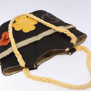 CHANEL Camelia Tote Bag Canvas Black Silver CC Auth 141651-6