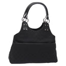 GUCCI GG Canvas Shoulder Bag Black Silver 132260 Auth 141652-1