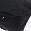 GUCCI GG Canvas Shoulder Bag Black Silver 132260 Auth 141652-10