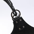 GUCCI GG Canvas Shoulder Bag Black Silver 132260 Auth 141652-14
